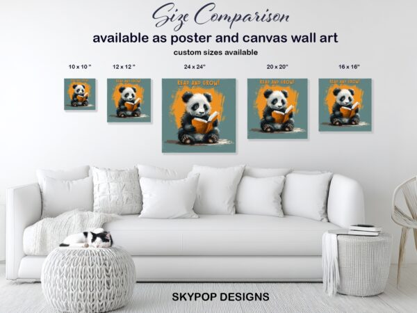 Panda Reading Art