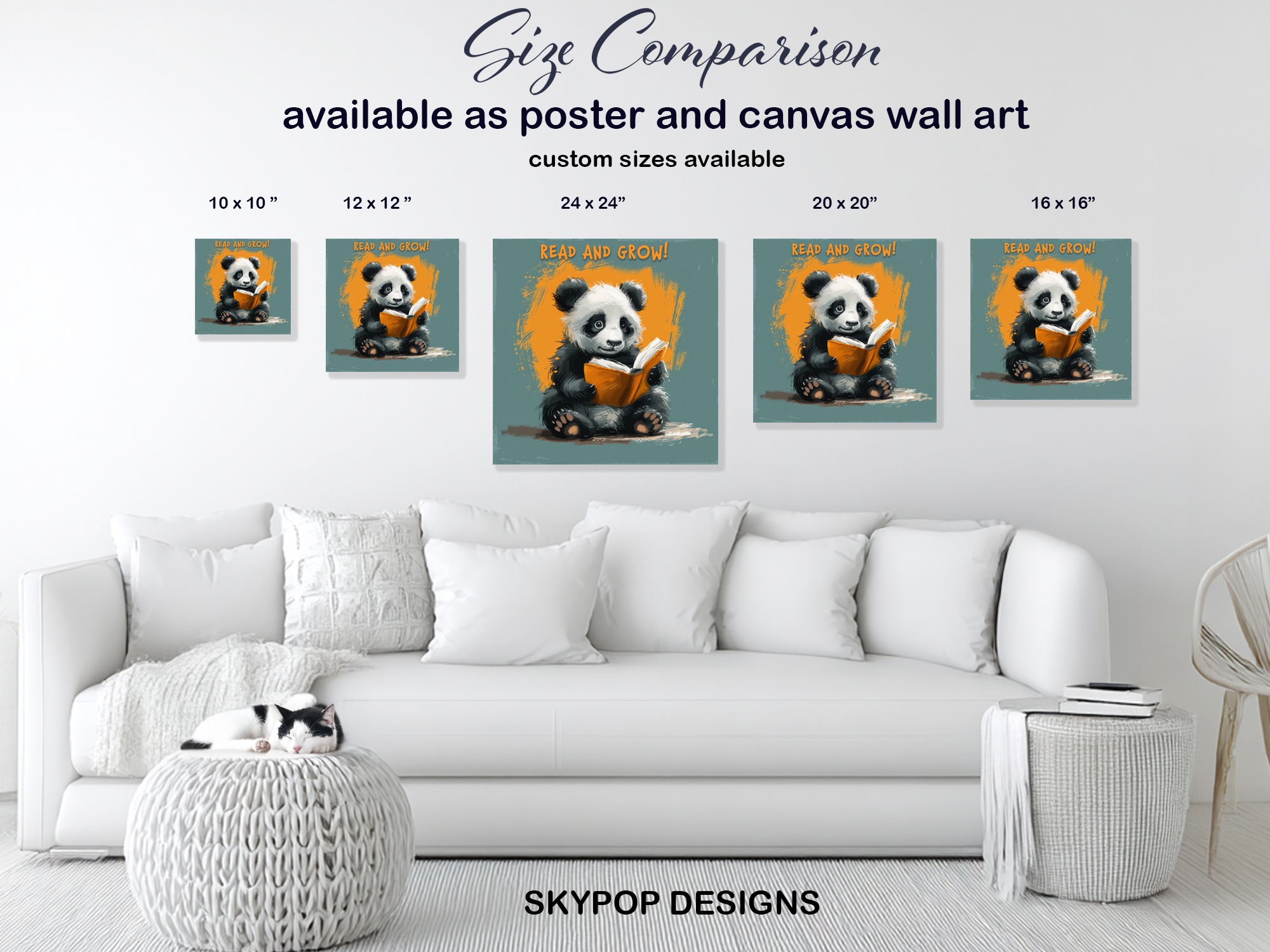 7.jpg Panda Reading Art