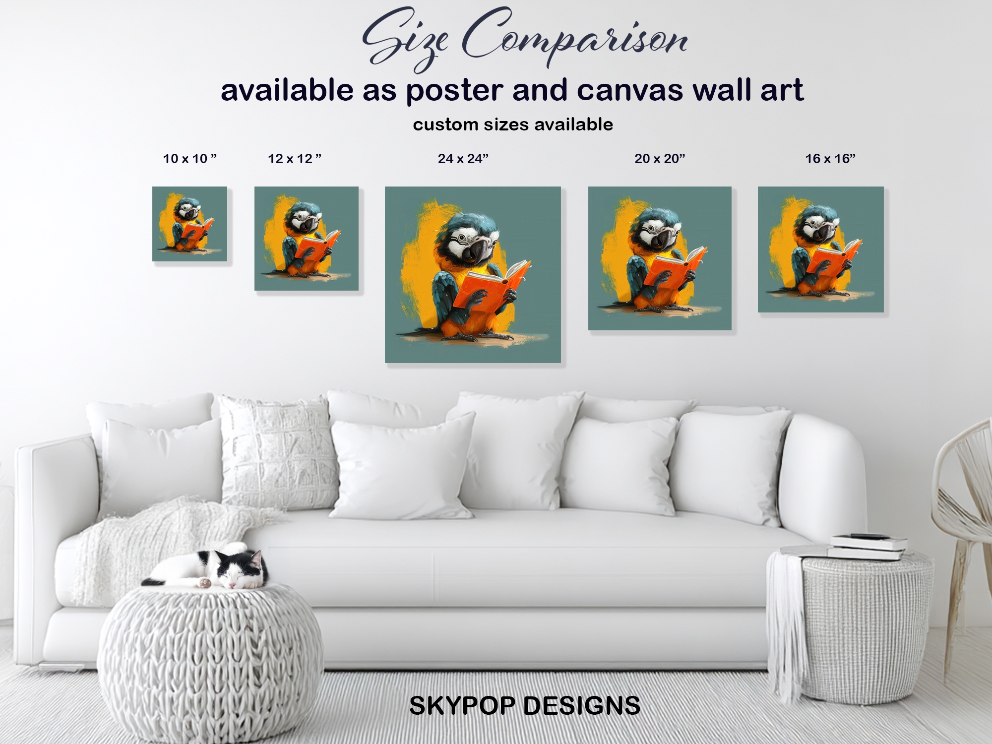 7.jpg Parrot Reading Book Art