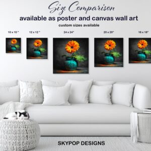 Orange Gerbera Daisy Art