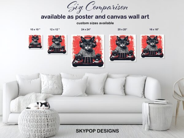 DJ Cat Rockstar Art