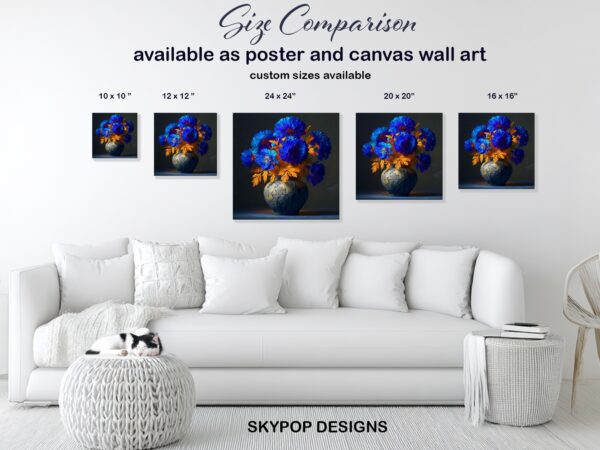 Blue Floral Art
