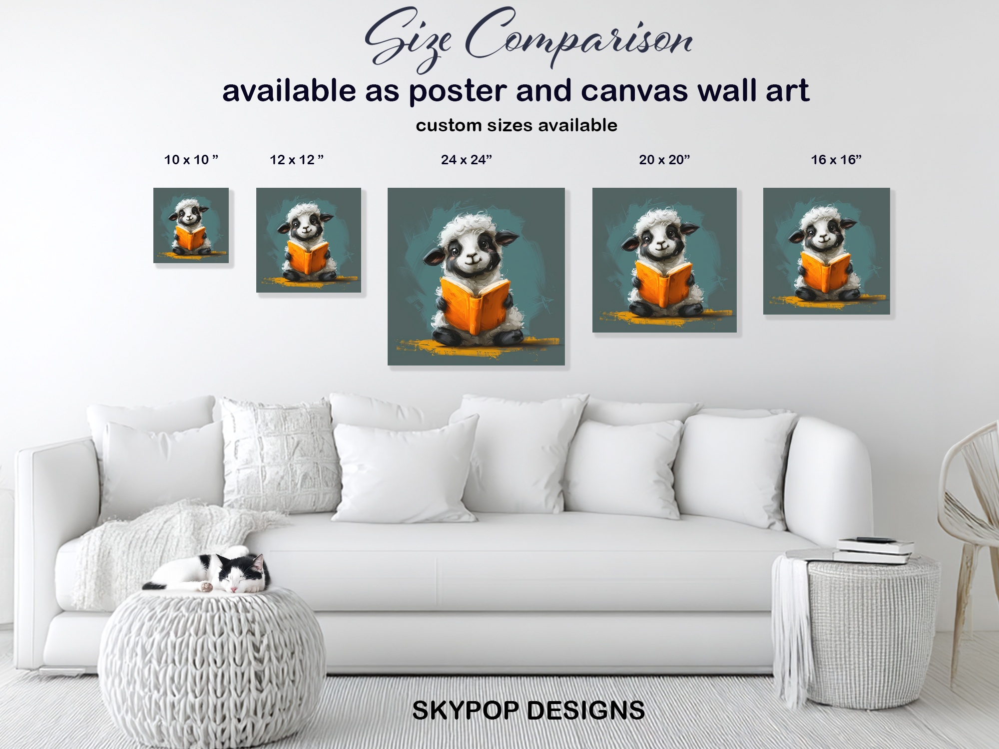 7.jpg Sheep Reading Art