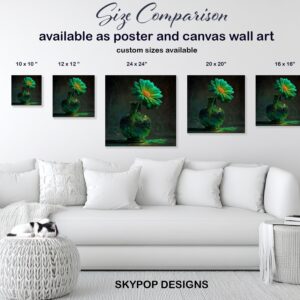 Emerald Bloom Vase Art