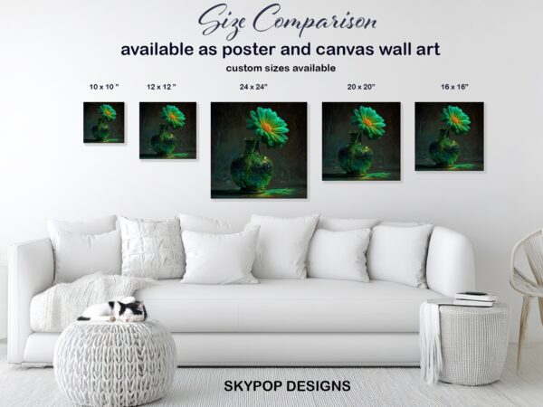 Emerald Bloom Vase Art