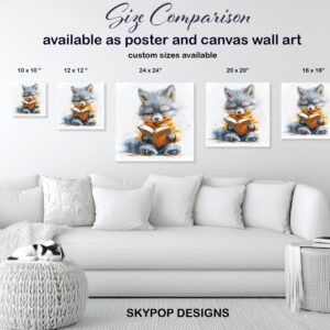 Fox Reading Art
