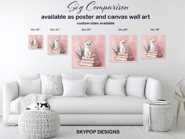 Cat Reading Nook Art