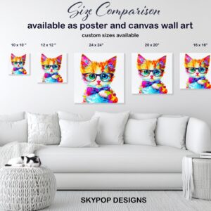 Dapper Cat With Glasses Art