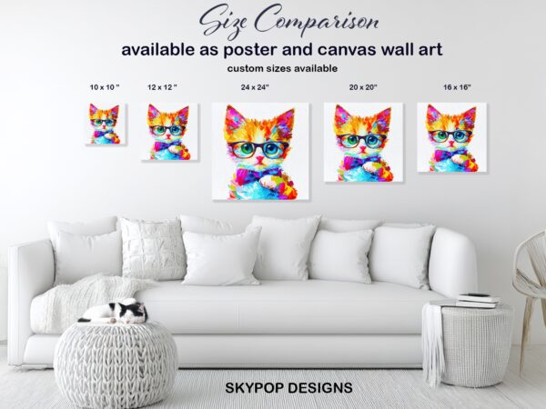 Dapper Cat With Glasses Art