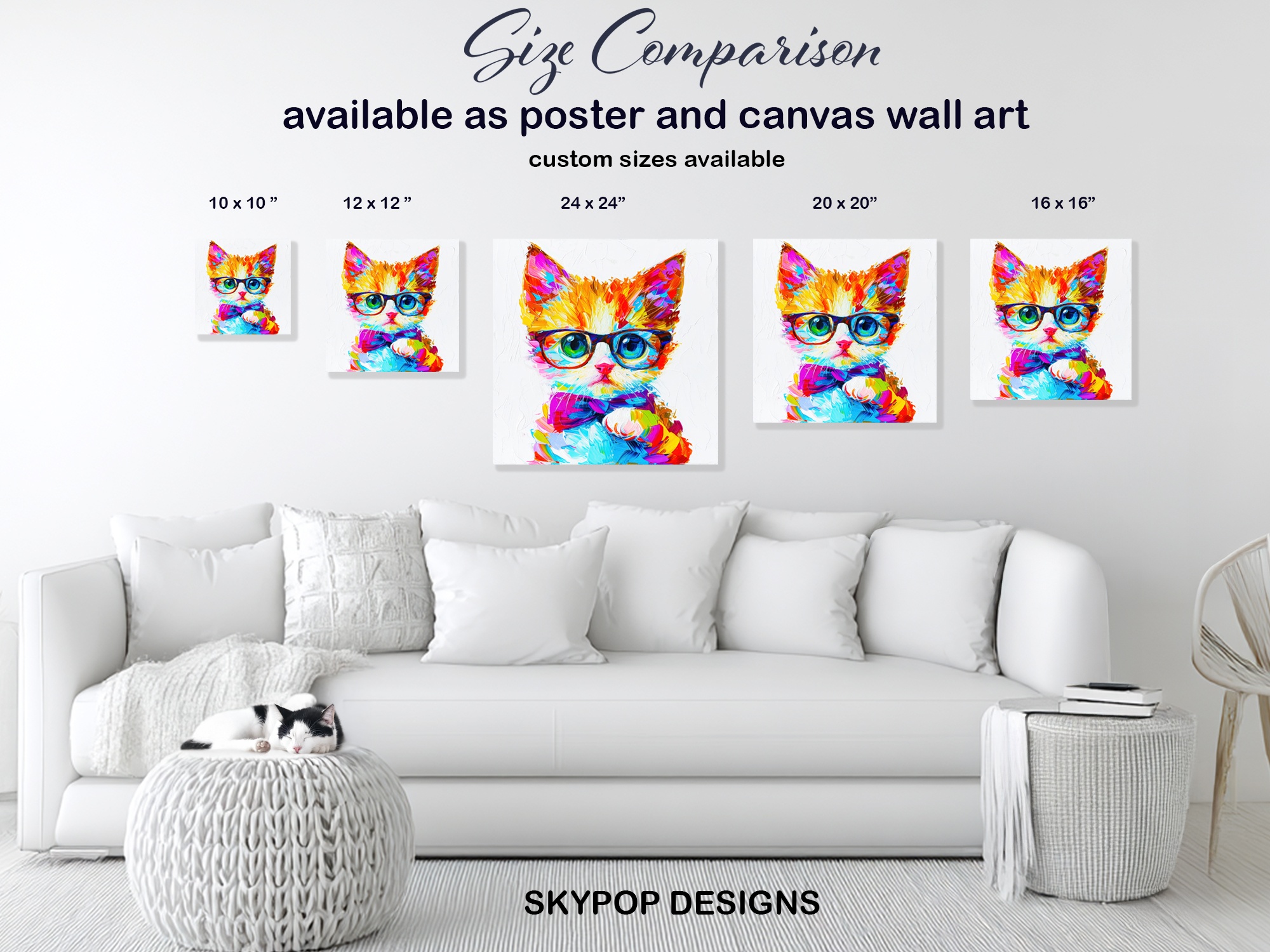 7.jpg Dapper Cat With Glasses Art