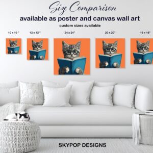 Cat Reading Art