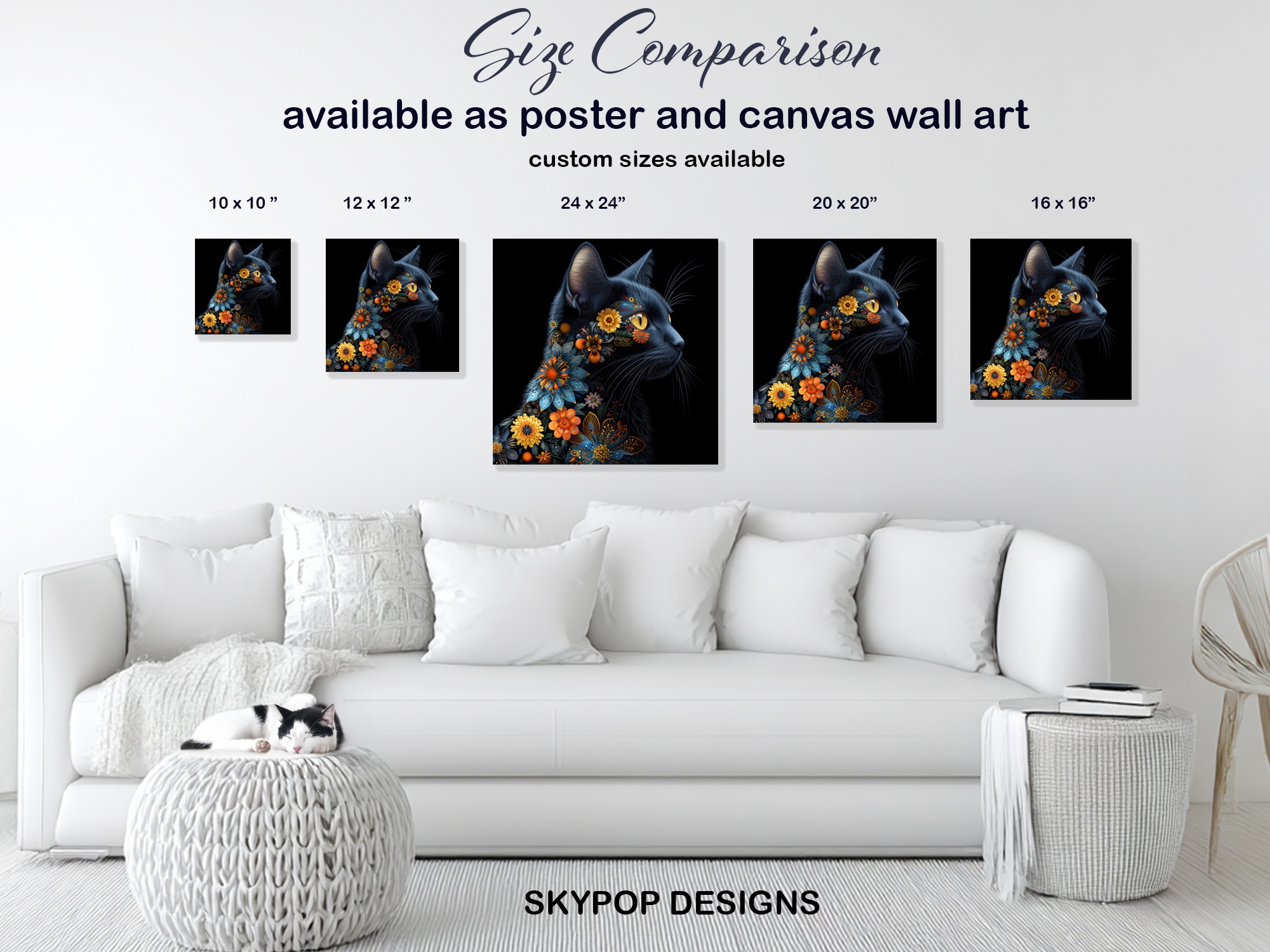 7.jpg Floral Cat Art