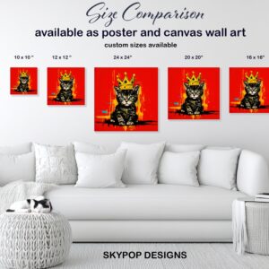 King Cat Crown Art