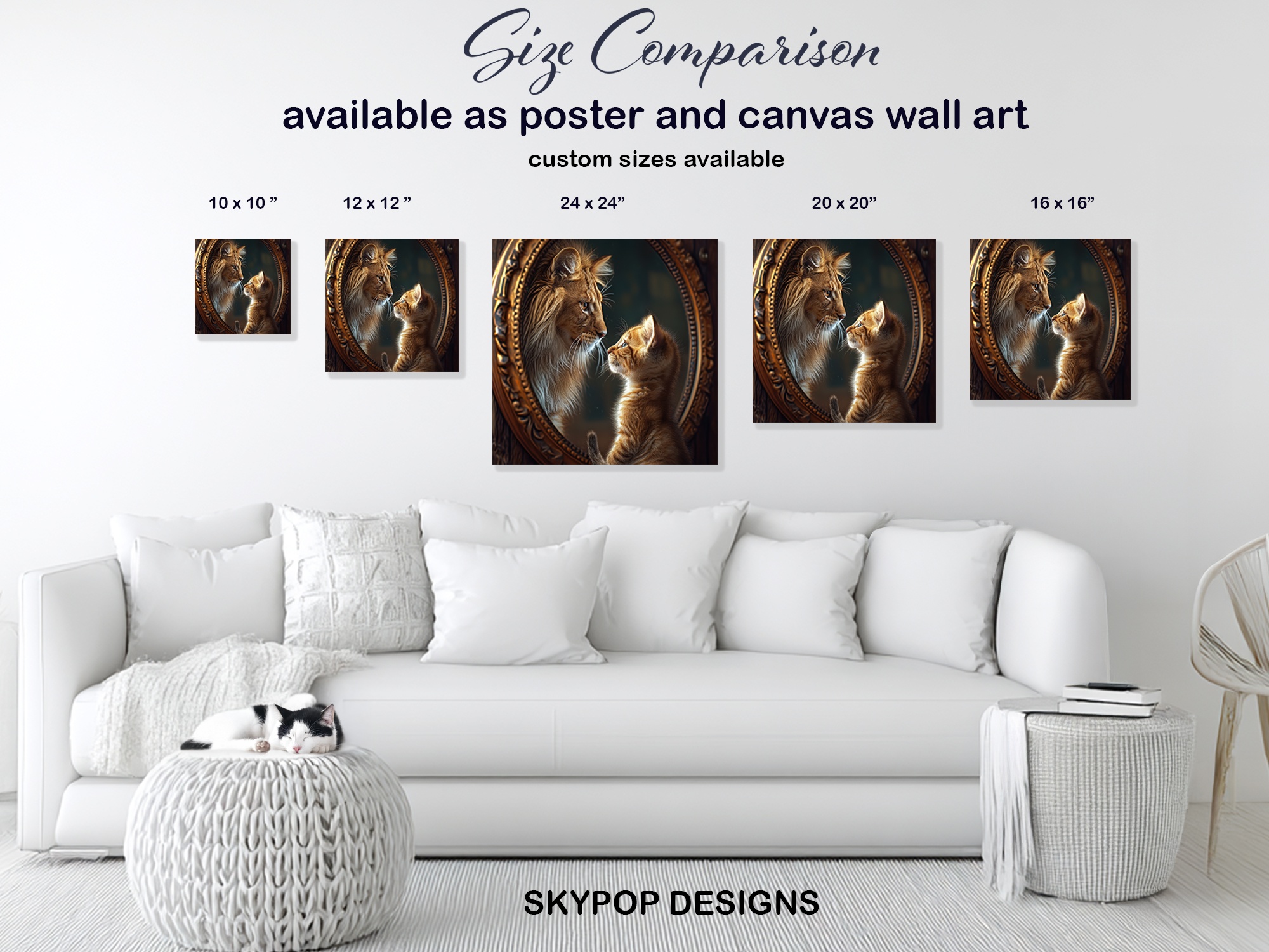 7.jpg Kitten Lion Mirror Art