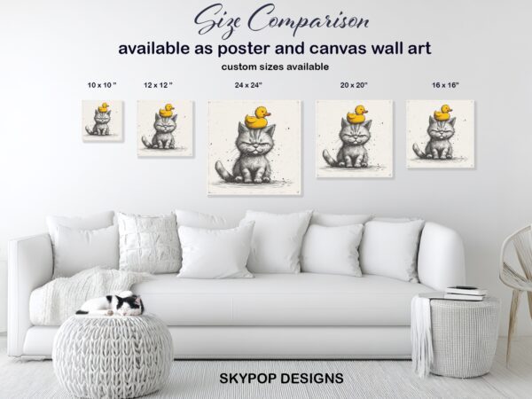 Grumpy Cat with Duck Hat Art