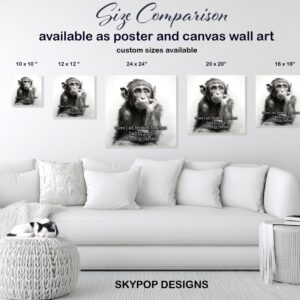 Chimpanzee Thinking Art