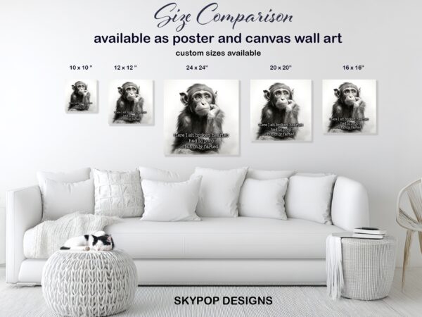 Chimpanzee Thinking Art