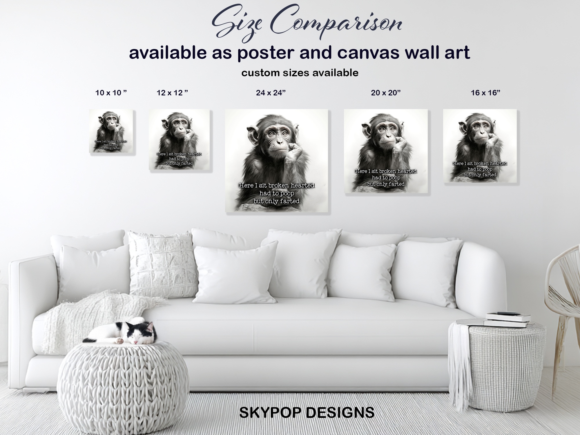 7.jpg Chimpanzee Thinking Art