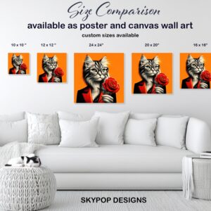 Cat with Rose Art