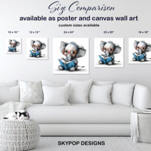 Elephant Reading Art