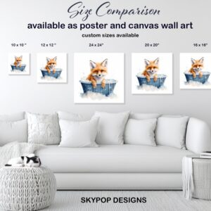 Fox Bath Time Bliss Art