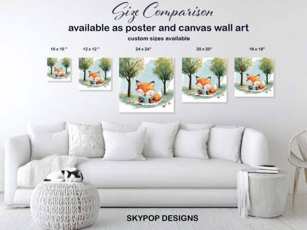 Fox Reading Art