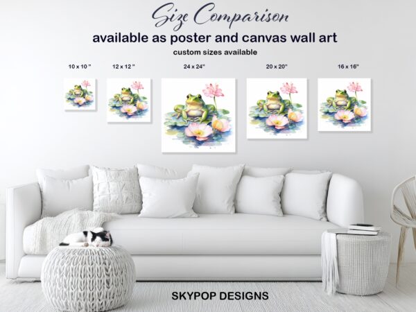 Frog Lotus Pond Art