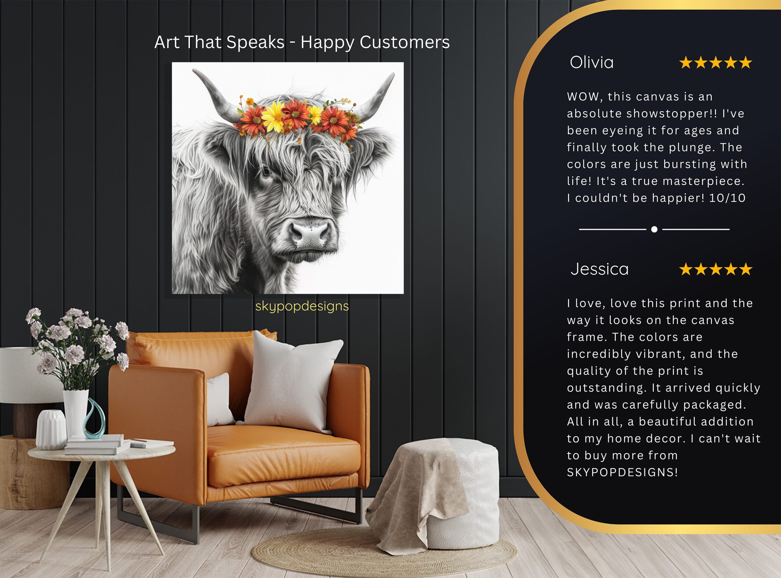 8.jpg Highland Cow Floral Crown Art