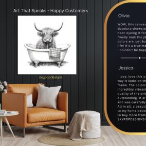 Highland Cow Bath Art