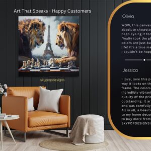 Lion Chess Match Art