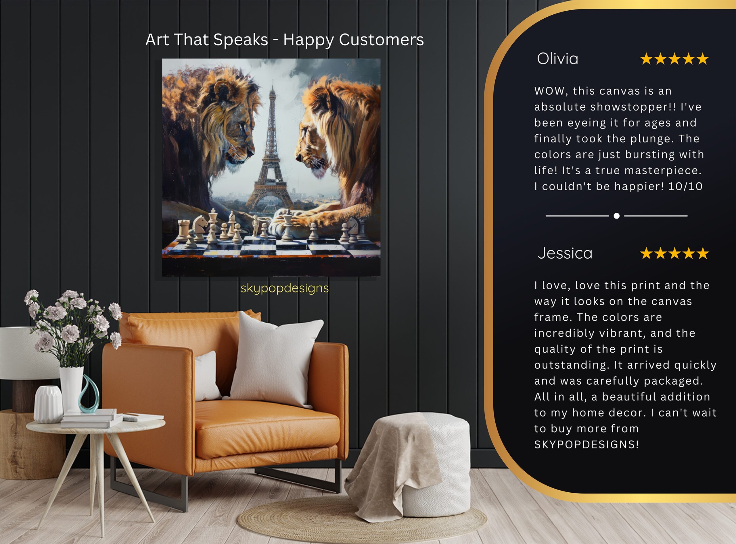 8.jpg Lion Chess Match Art