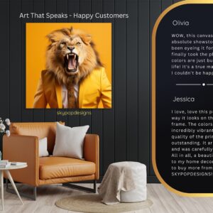 Lion Art Poster or Canvas