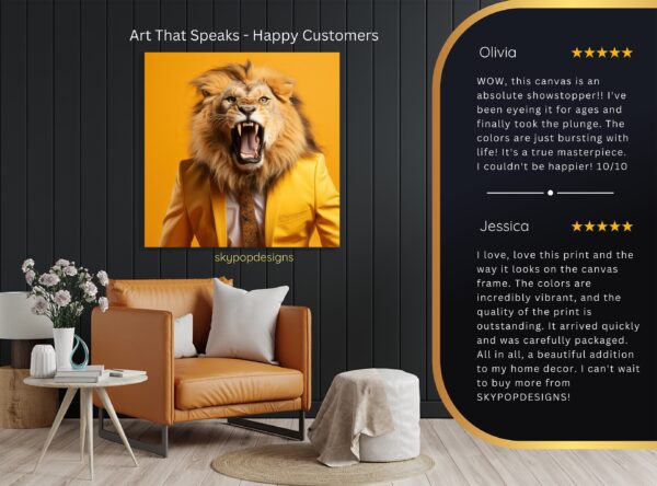 Lion Art Poster or Canvas