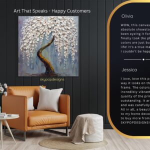 White Blossom Tree Art