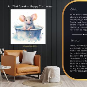 Mouse Bath Time Art