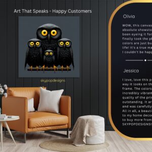 Owl Family Art