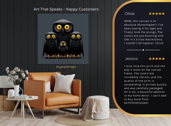Owl Family Art