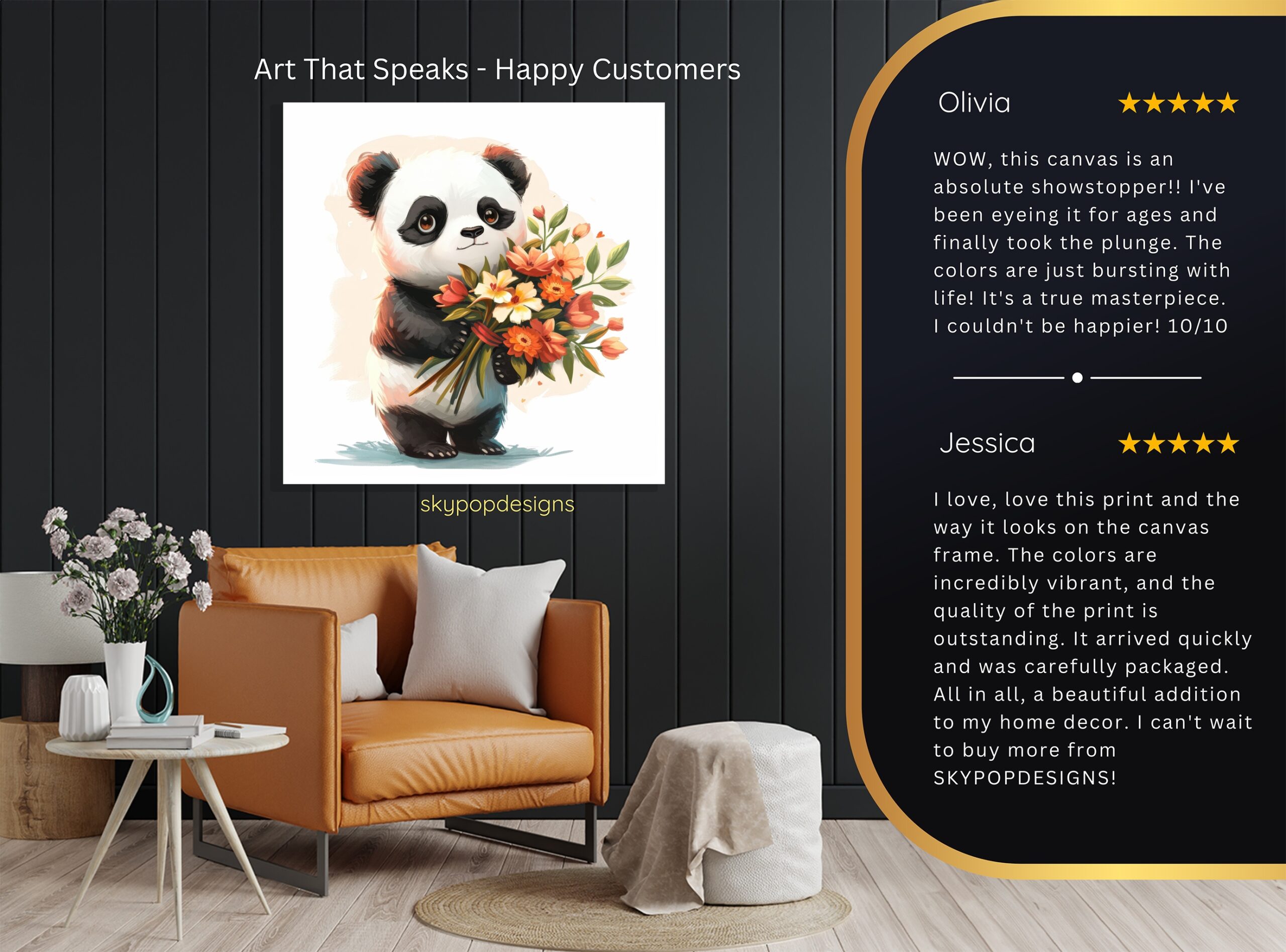 8.jpg Panda Flower Bouquet Art