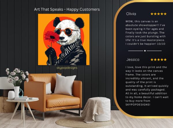 Panda Flower Art