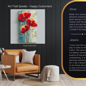 Vibrant Red Poppies Art