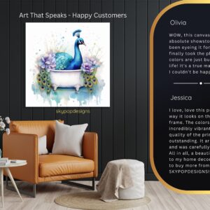 Peacock Bath Art