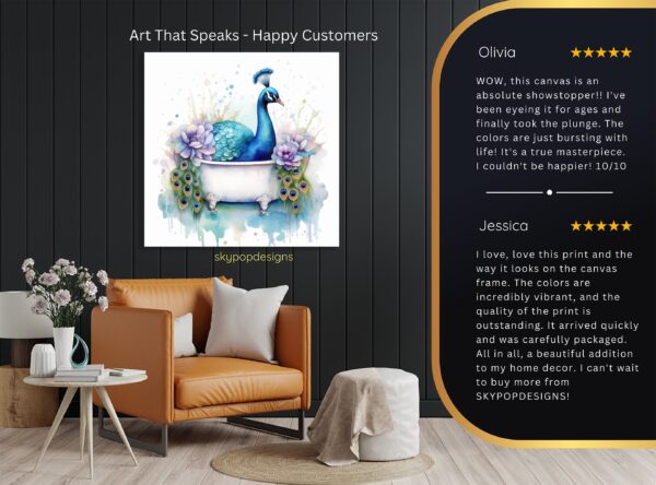 Peacock Bath Art