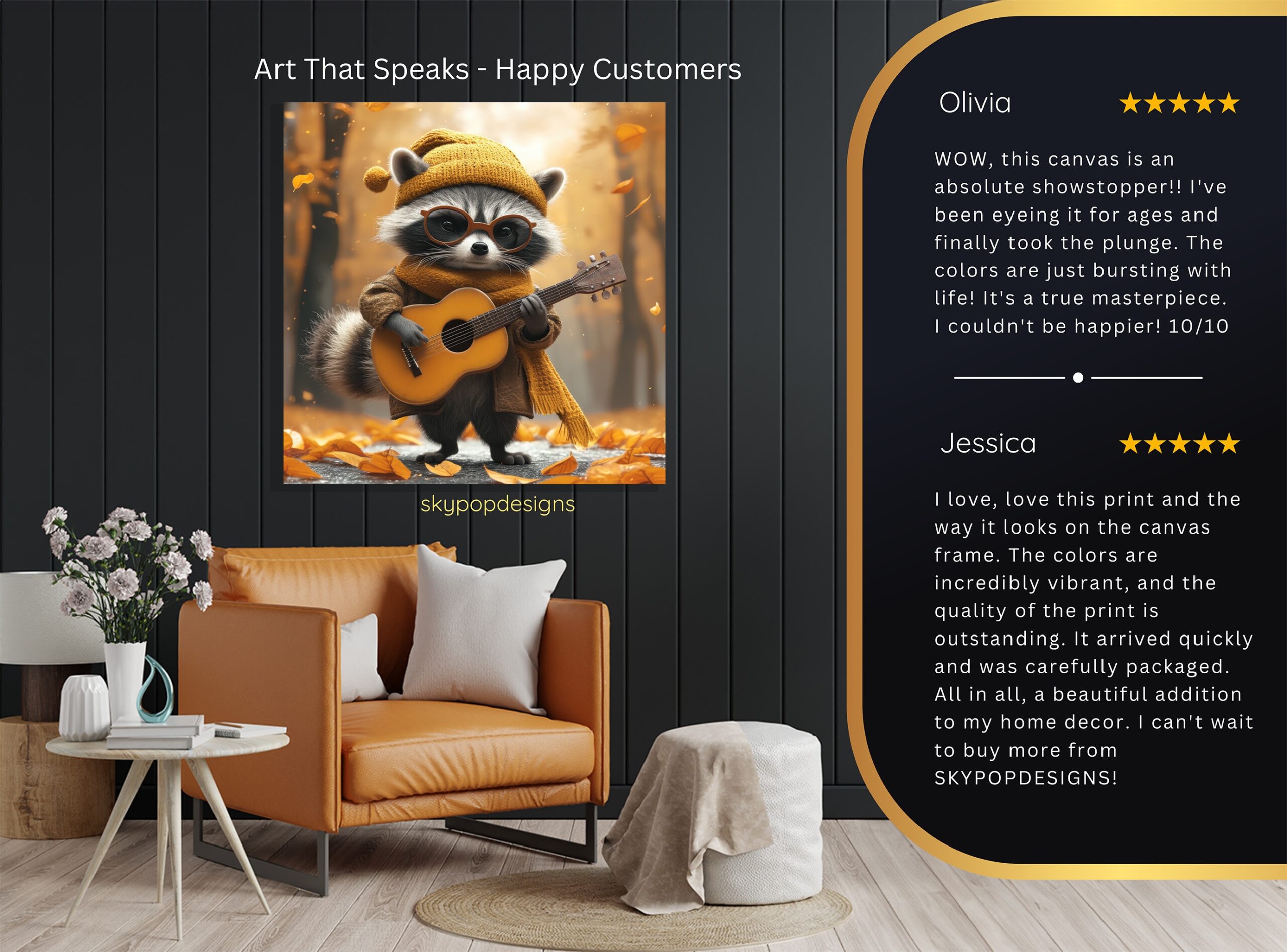 8.jpg Raccoon Guitar Art
