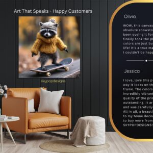 Raccoon Skater Art