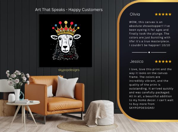 Crowned Sheep Art