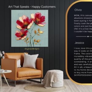 Red Floral Art