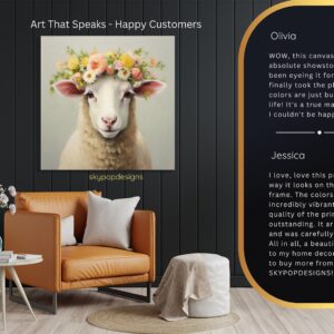 Sheep Flower Crown Art