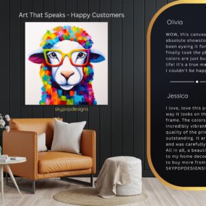 Sheep Reading Glasses Art