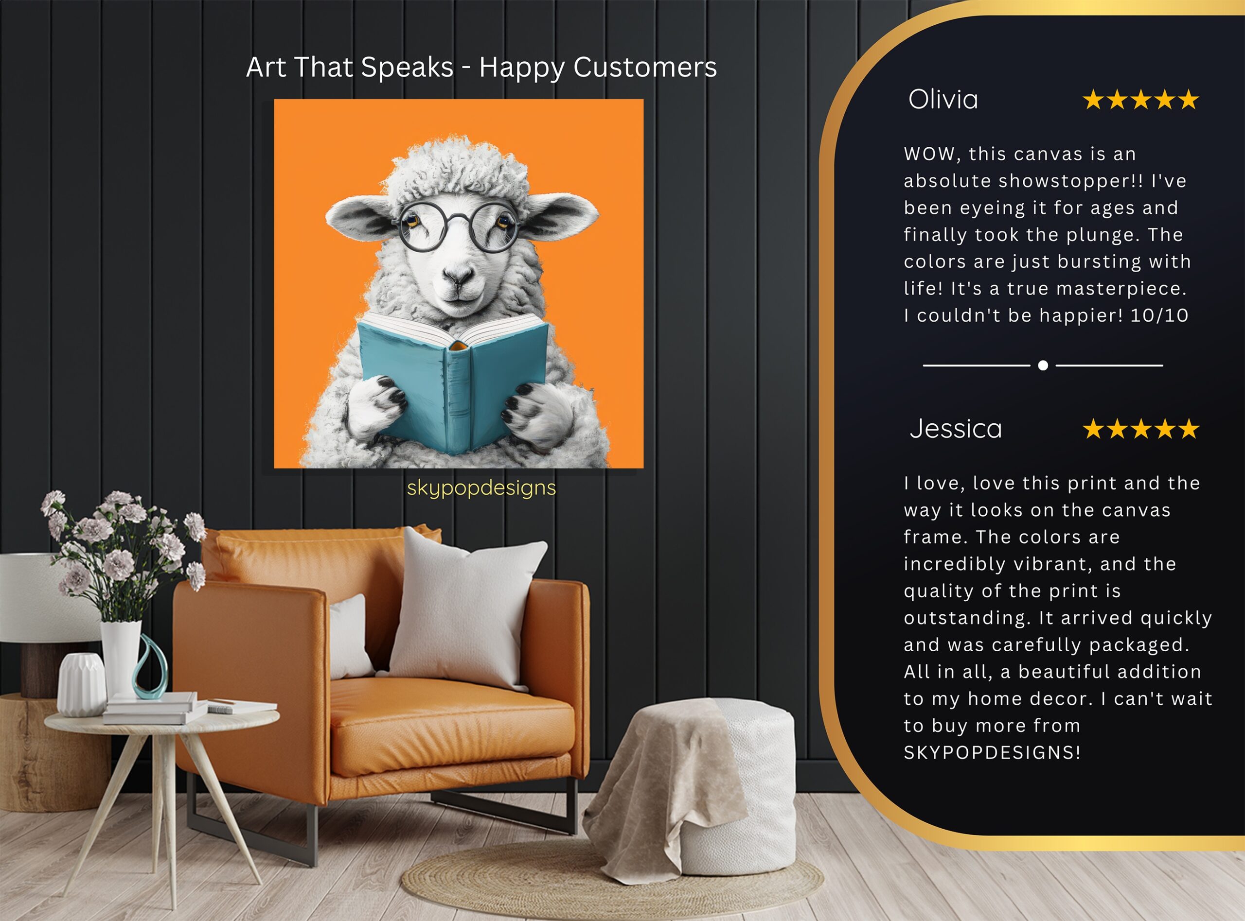 8.jpg Sheep Reading Art