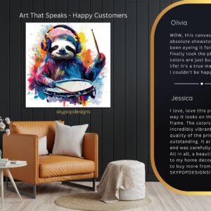 Sloth Drummer Art
